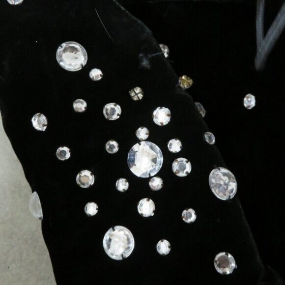 Argenti Notte Rhinestone Embellished Black Velvet Evening Jacket size Large - Picture 10 of 10